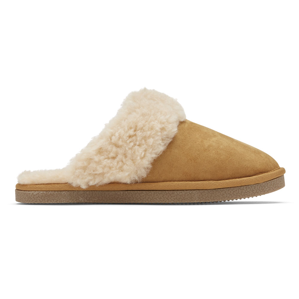 Chinelos Rockport Mulher Caqui - Trutech Veda Slide - 51028LVEJ